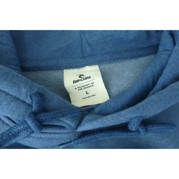 Rip Curl Surf Hooded Women's Sweatshirt Large NWT Relaxed Fit Graphic Print Blue - Picture 3 of 8